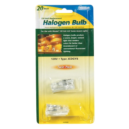 Westek Westek 20 W JCD Tubular Halogen Bulb 240 lm White 2 pk ALV00XB